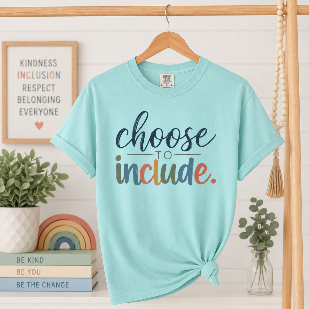 Choose To Include Shirt, Inclusion Pride Typography Tee, Autism Acceptance T-Shirt, Special Education Teacher Gift, Diversity Apparel