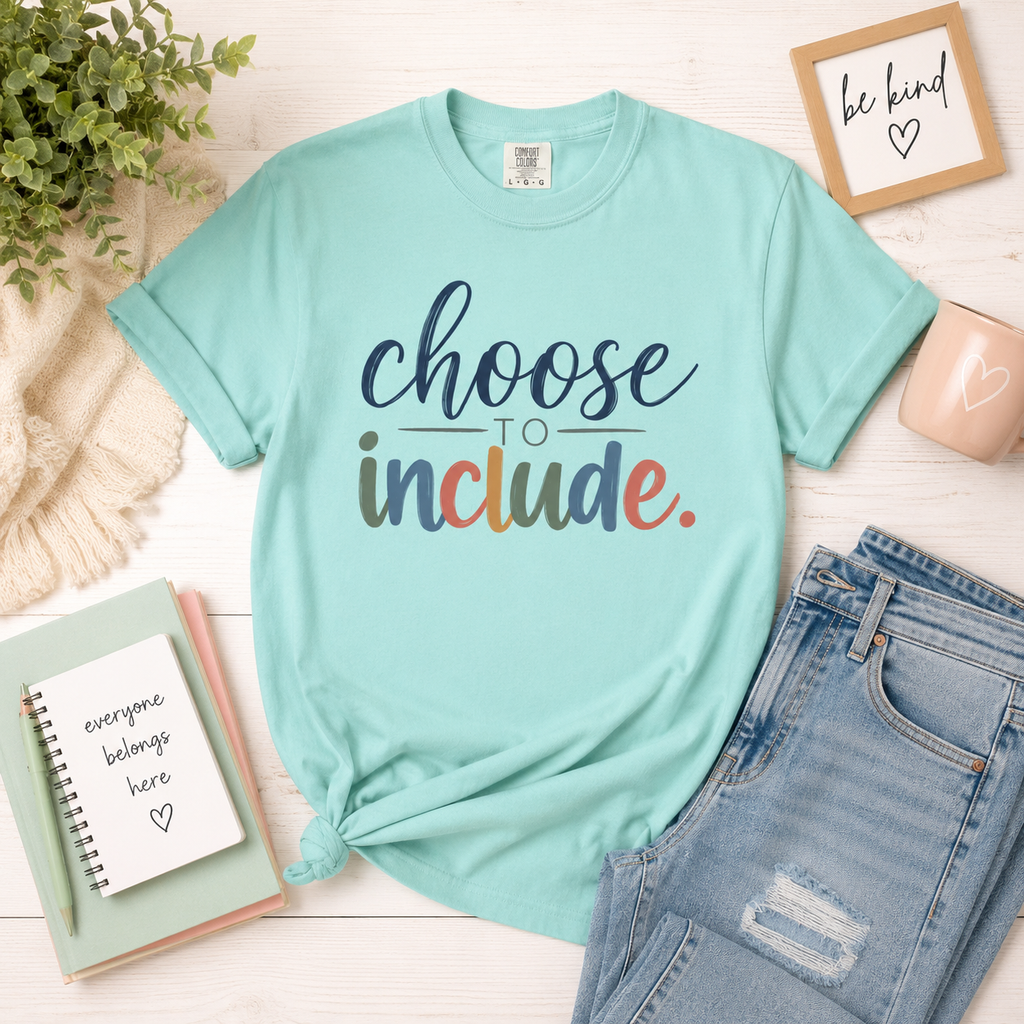 Choose To Include Shirt, Inclusion Pride Typography Tee, Autism Acceptance T-Shirt, Special Education Teacher Gift, Diversity Apparel