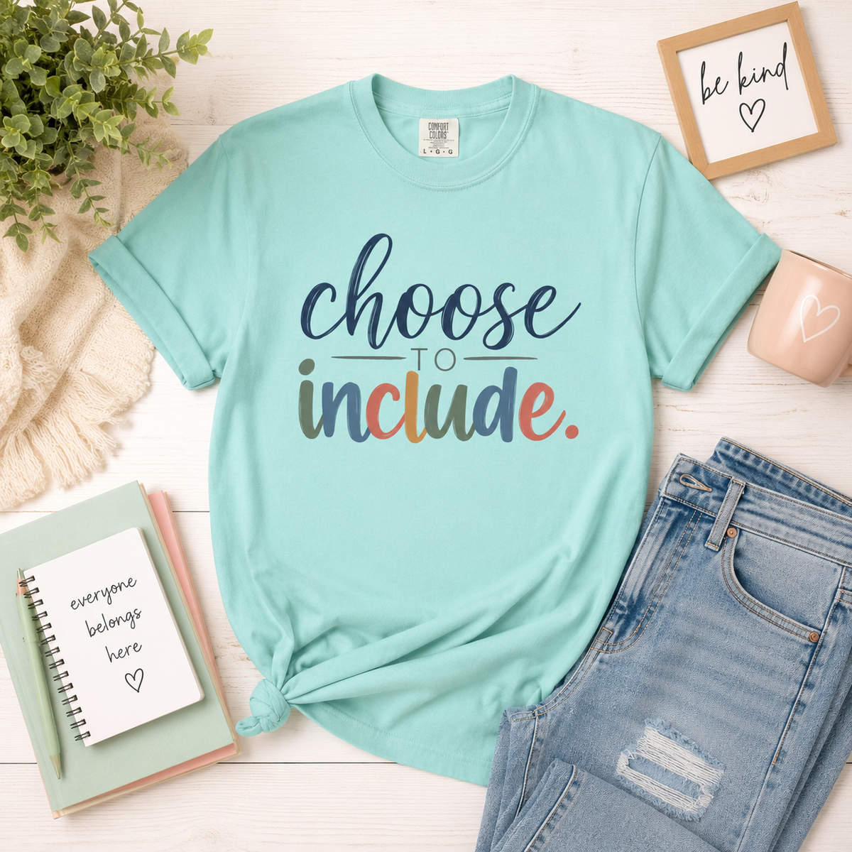 Choose To Include Shirt, Inclusion Pride Typography Tee, Autism Acceptance T-Shirt, Special Education Teacher Gift, Diversity Apparel