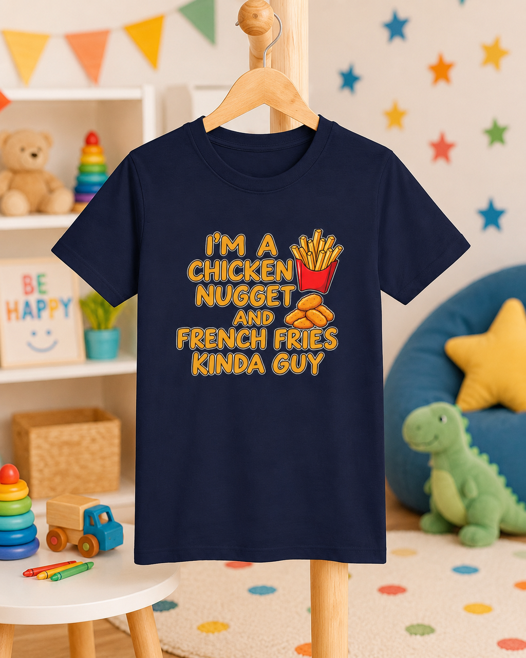 I'm A Chicken Nugget And French Fries Kinda Guy Youth Tee, Kids Food Humor Shirt, Funny T-Shirt, Picky Eater Gift