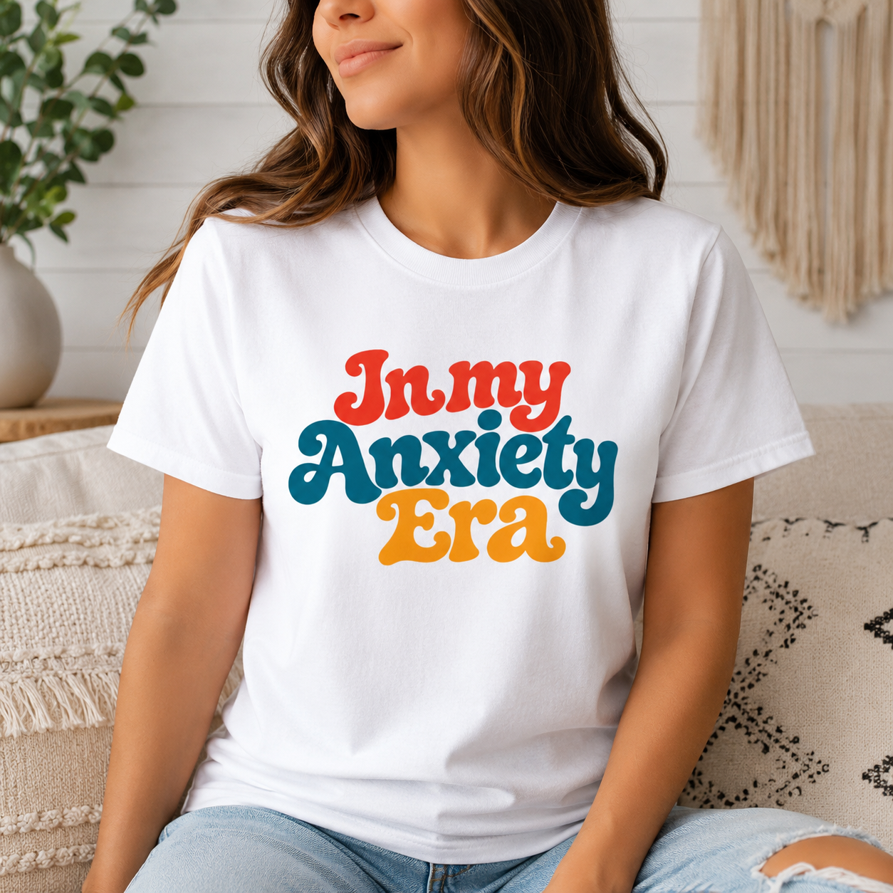 I Am In My Anxiety Era Shirt Anxiety Awareness T Shirt Mental Health Tee Cute Pastel Graphic Shirt Self Care Gift Unisex Apparel