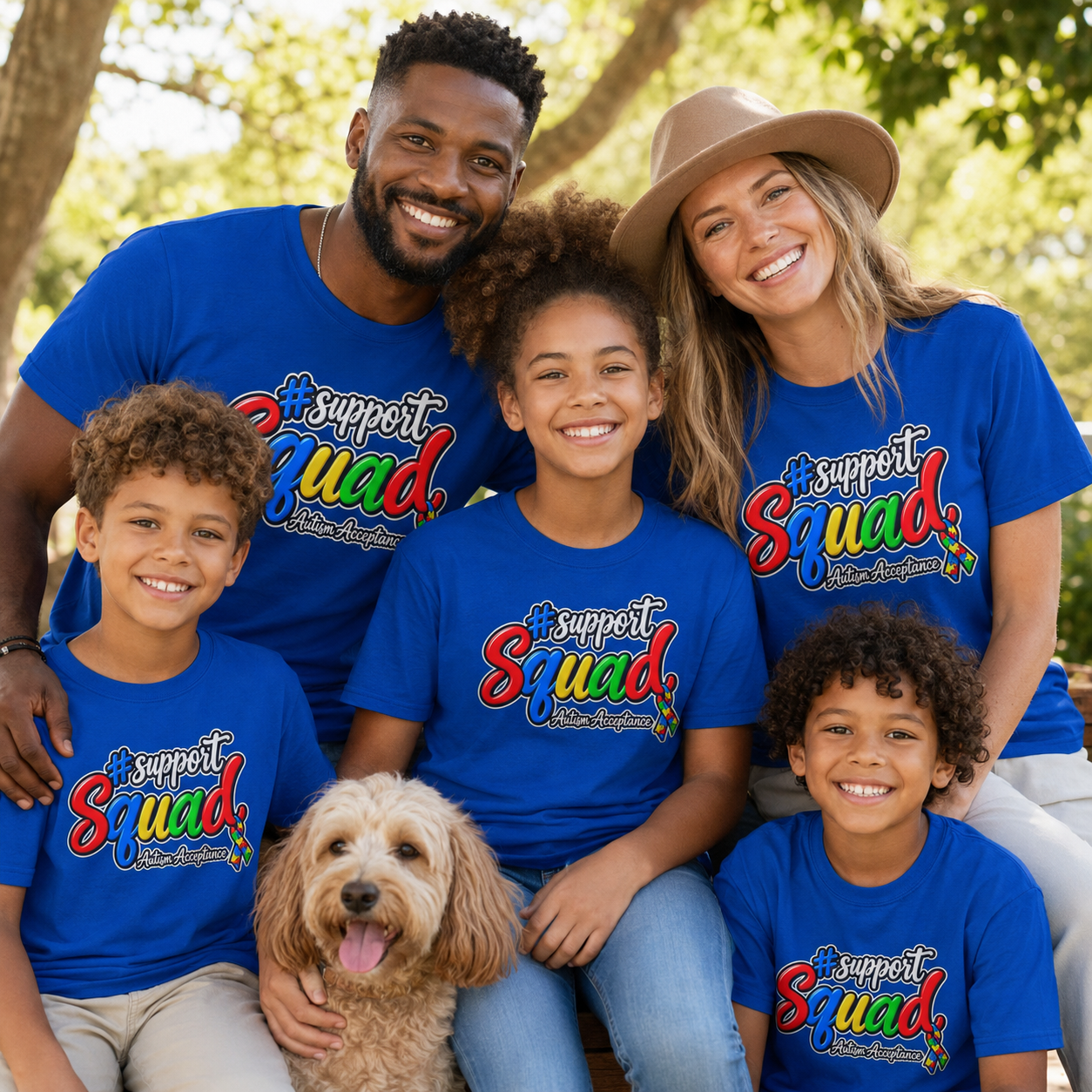 Support Squad Autism Acceptance Shirt, Unisex Softstyle T-Shirt, Autism Awareness Family Tee, Autism Advocate Team Gift