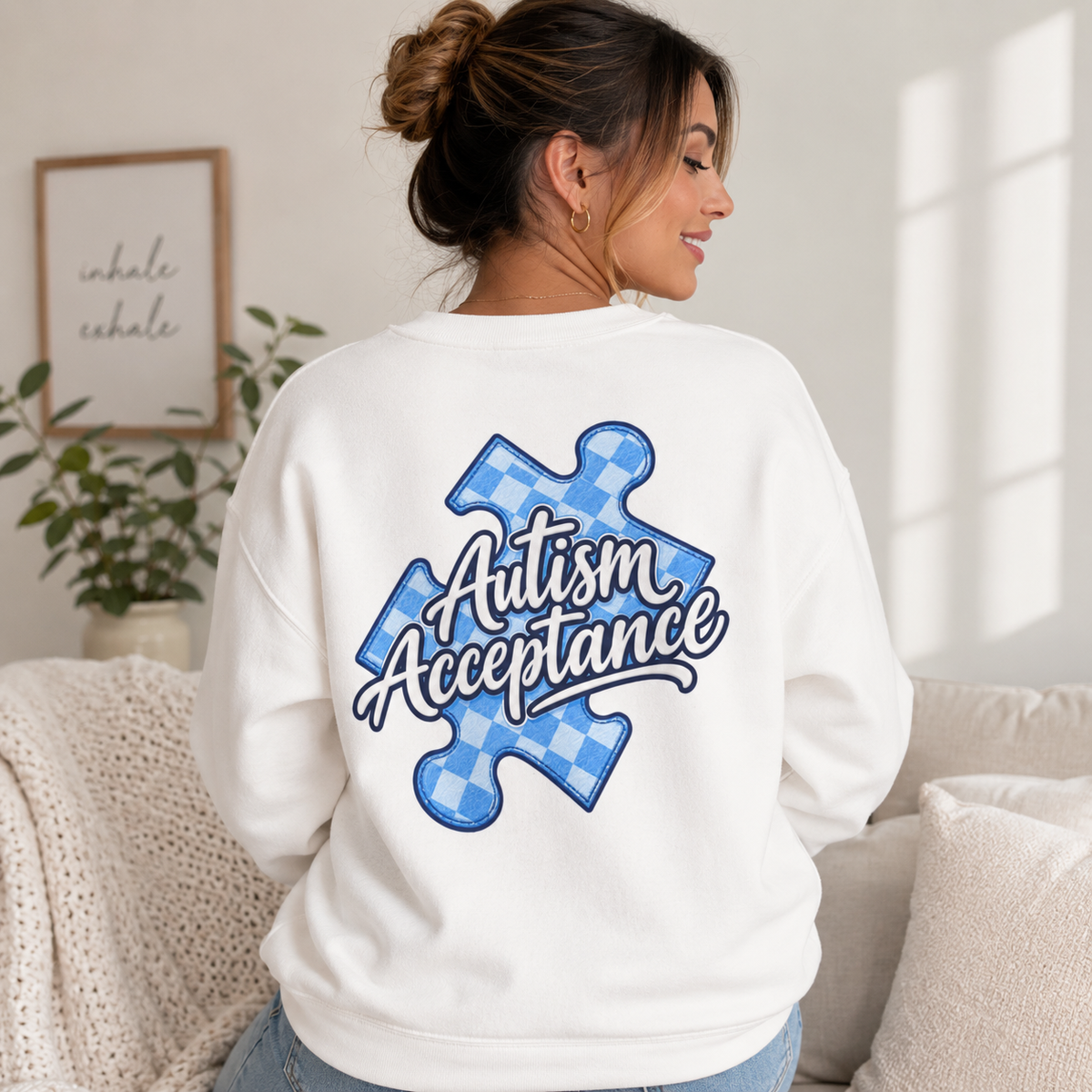 Autism Acceptance Sweatshirt, Puzzle Piece Awareness Crewneck, Autism Advocate Hoodie, Neurodiversity Gift, Autism Family Apparel