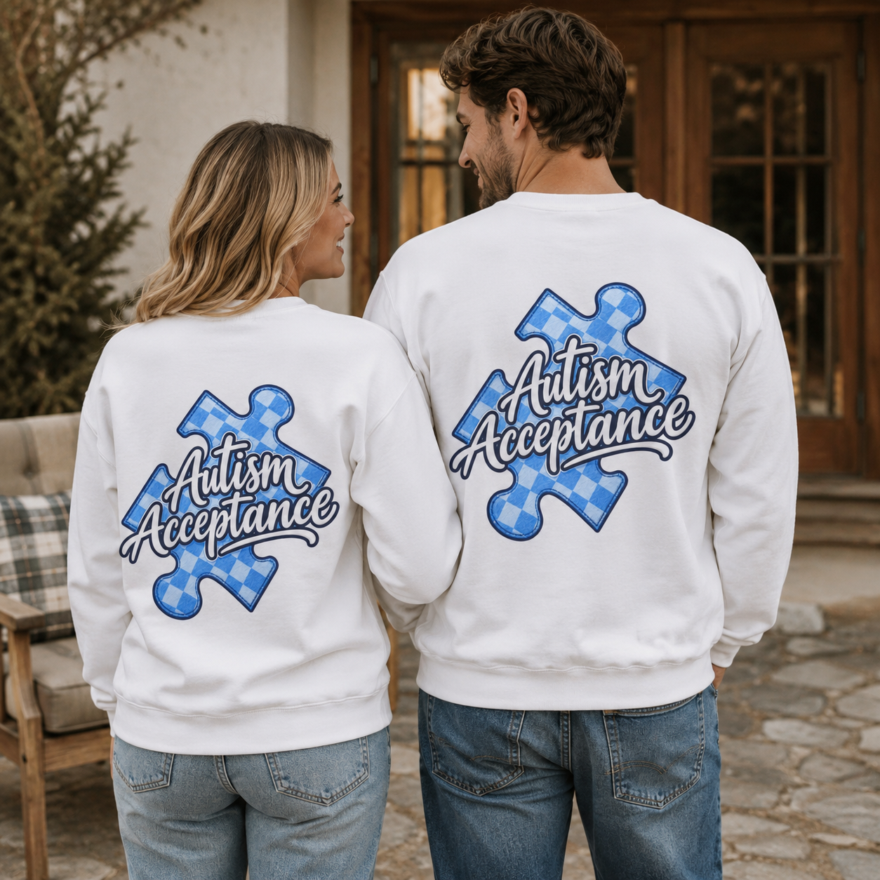 Autism Acceptance Sweatshirt, Puzzle Piece Awareness Crewneck, Autism Advocate Hoodie, Neurodiversity Gift, Autism Family Apparel