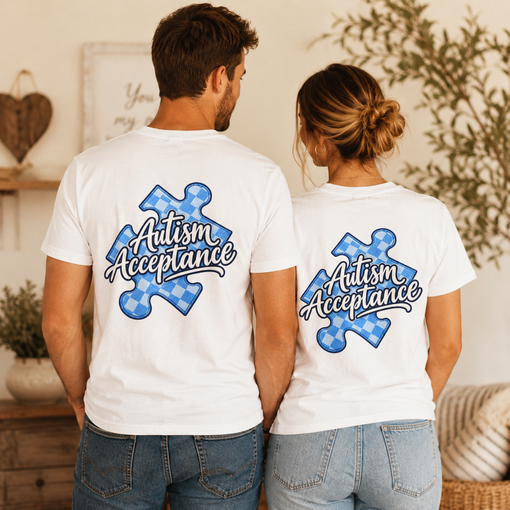Autism Acceptance Puzzle Piece T-Shirt, Awareness Support Tee, Autism Advocate Shirt, Neurodiversity Gift, Autism Family Apparel