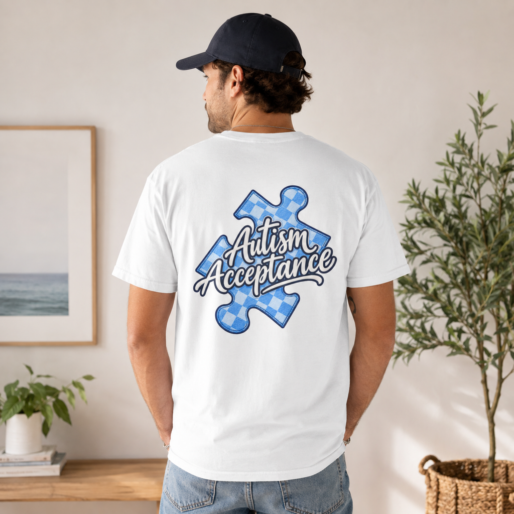 Autism Acceptance Puzzle Piece T-Shirt, Awareness Support Tee, Autism Advocate Shirt, Neurodiversity Gift, Autism Family Apparel