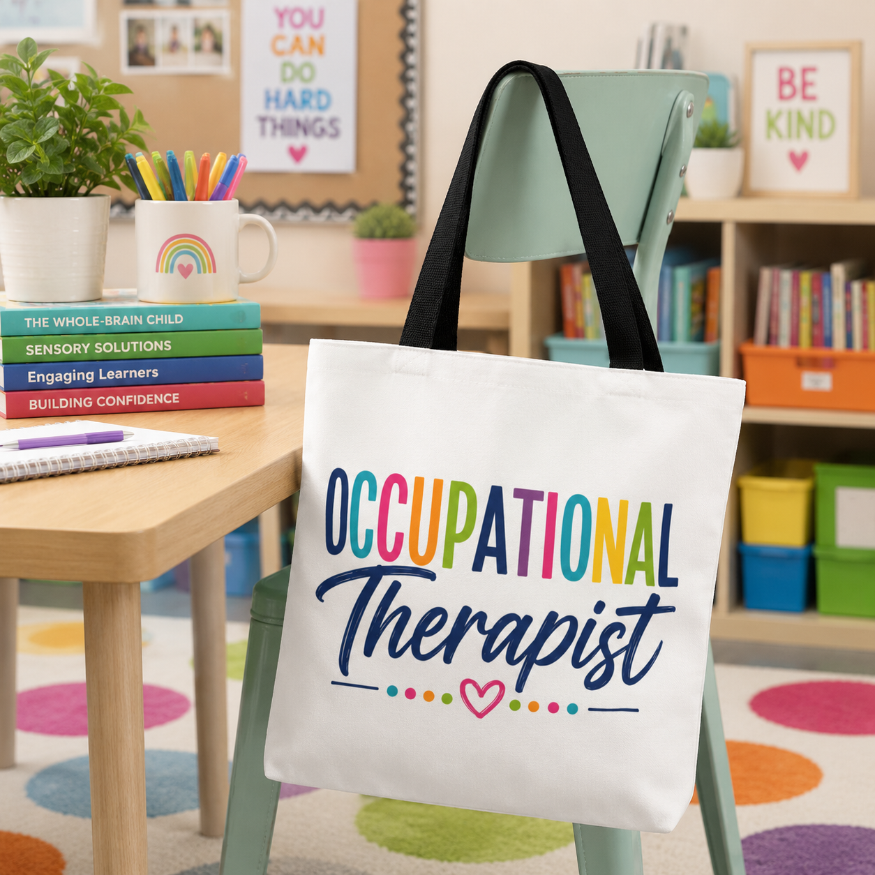 Occupational Therapist Tote Bag | Rainbow Script Healthcare Professional