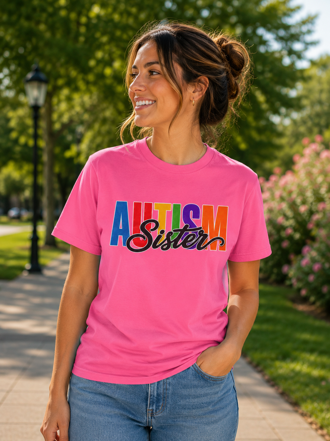 Autism Sister Shirt Proud Autism Sister T Shirt Autism Awareness Autism Acceptance Gift Puzzle Heart Special Needs Sibling Tee