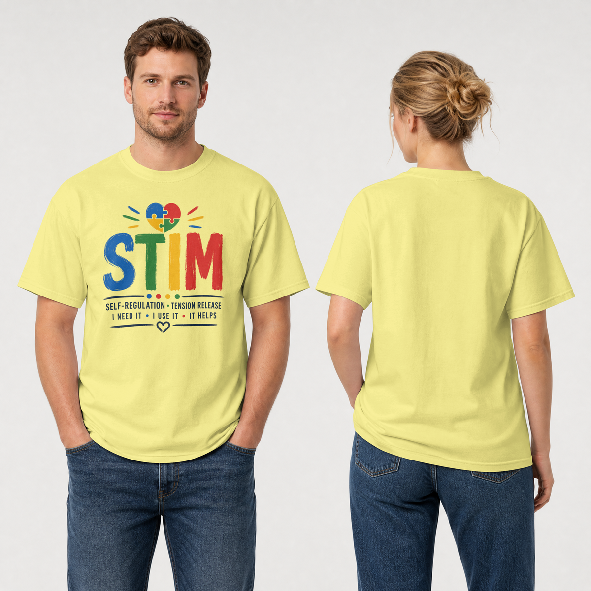 Autism Sensory Shirt | STIM Puzzle Heart Autism Awareness Shirt, Sensory Regulation Support Gift