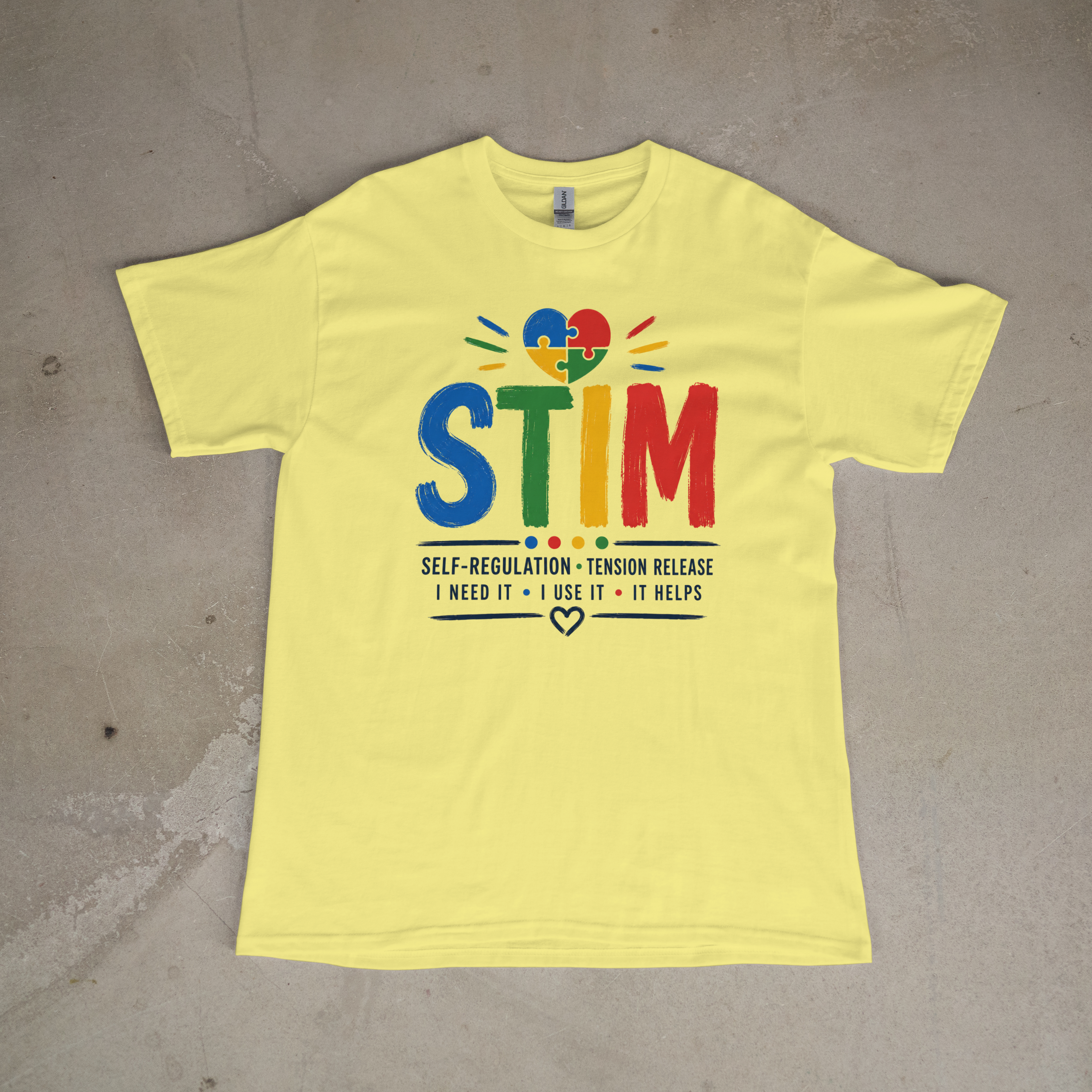 Autism Sensory Shirt | STIM Puzzle Heart Autism Awareness Shirt, Sensory Regulation Support Gift