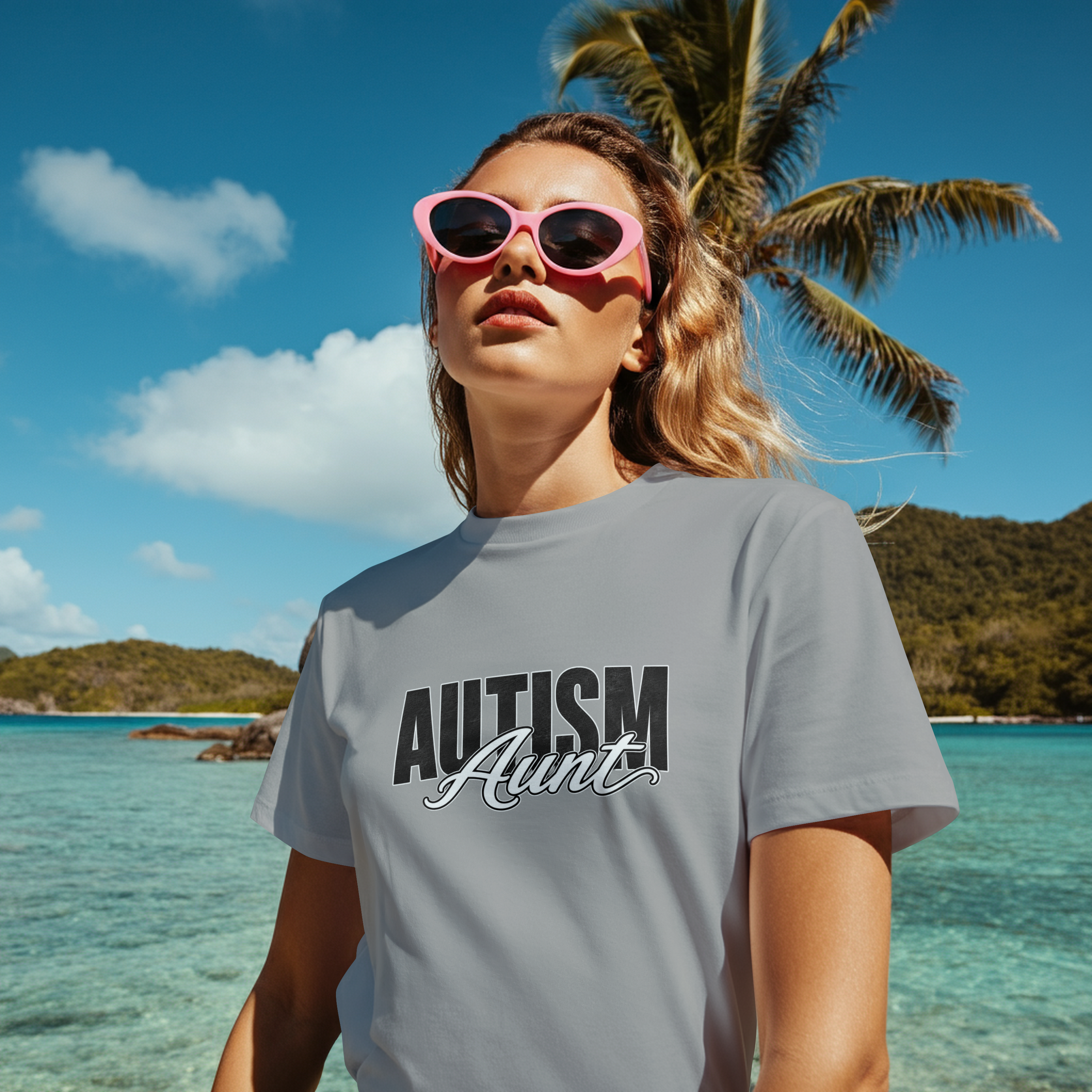 Autism Aunt Shirt Proud Autism Aunt T Shirt Autism Awareness Autism Acceptance Gift Puzzle Heart Special Needs Family Tee