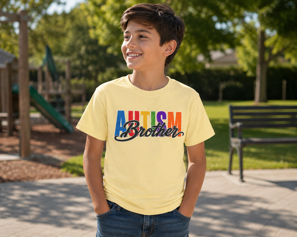 Autism Brother Youth Shirt Kids Autism Brother T Shirt Proud Autism Sibling Tee Autism Awareness Autism Acceptance Gift for Boys