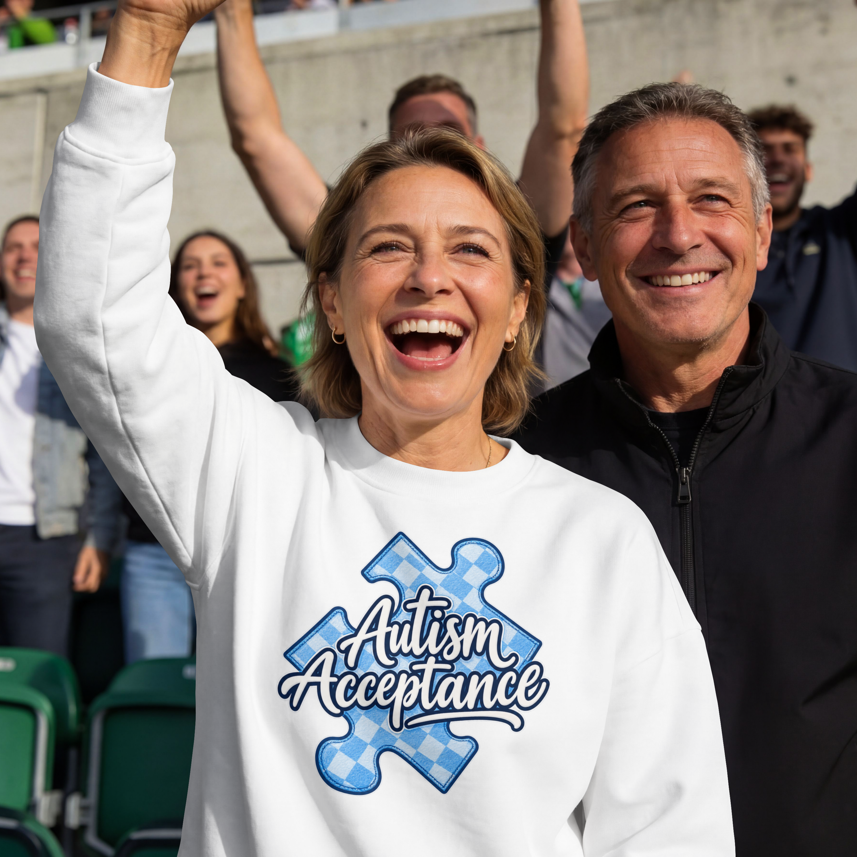 Autism Acceptance Sweatshirt, Puzzle Piece Awareness Crewneck, Autism Advocate Hoodie, Neurodiversity Gift, Autism Family Apparel