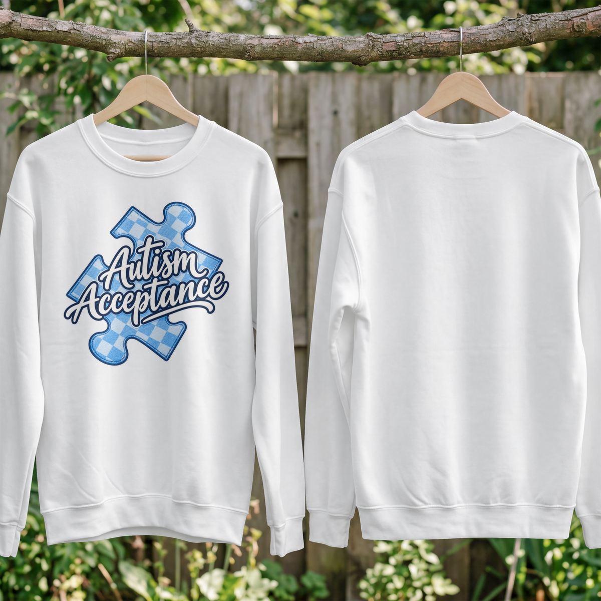 Autism Acceptance Sweatshirt, Puzzle Piece Awareness Crewneck, Autism Advocate Hoodie, Neurodiversity Gift, Autism Family Apparel