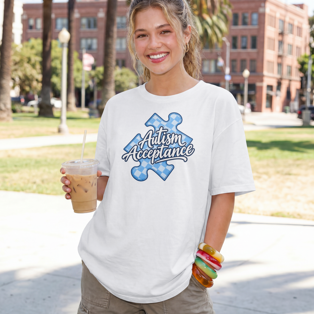 Autism Acceptance Puzzle Piece T-Shirt, Awareness Support Tee, Autism Advocate Shirt, Neurodiversity Gift, Autism Family Apparel