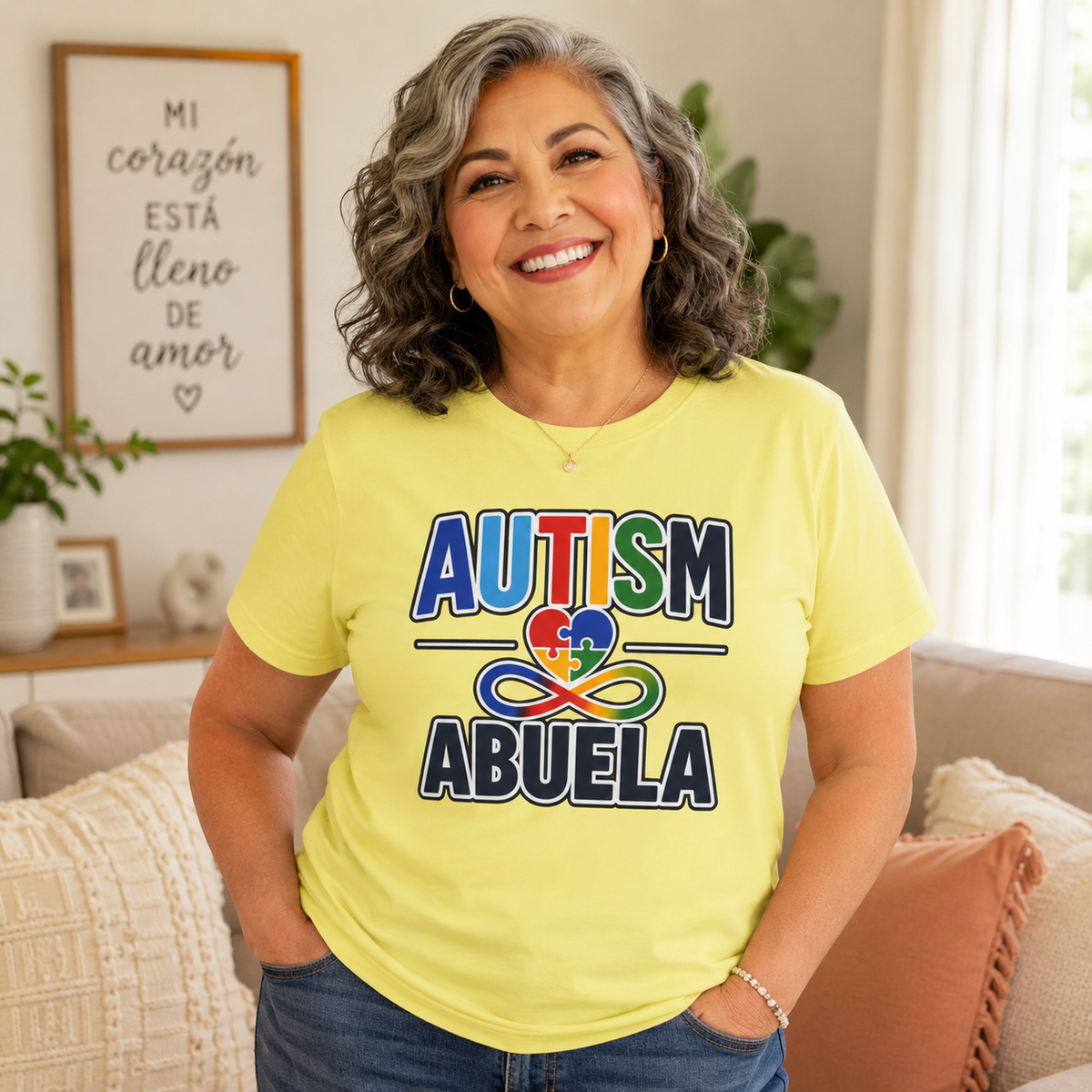 Autism Abuela Heart Puzzle Infinity Shirt, Autism Awareness T-Shirt, Autism Acceptance Abuela Gift, Neurodiversity Family Apparel