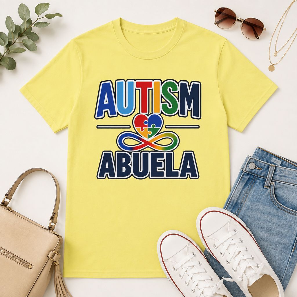 Autism Abuela Heart Puzzle Infinity Shirt, Autism Awareness T-Shirt, Autism Acceptance Abuela Gift, Neurodiversity Family Apparel