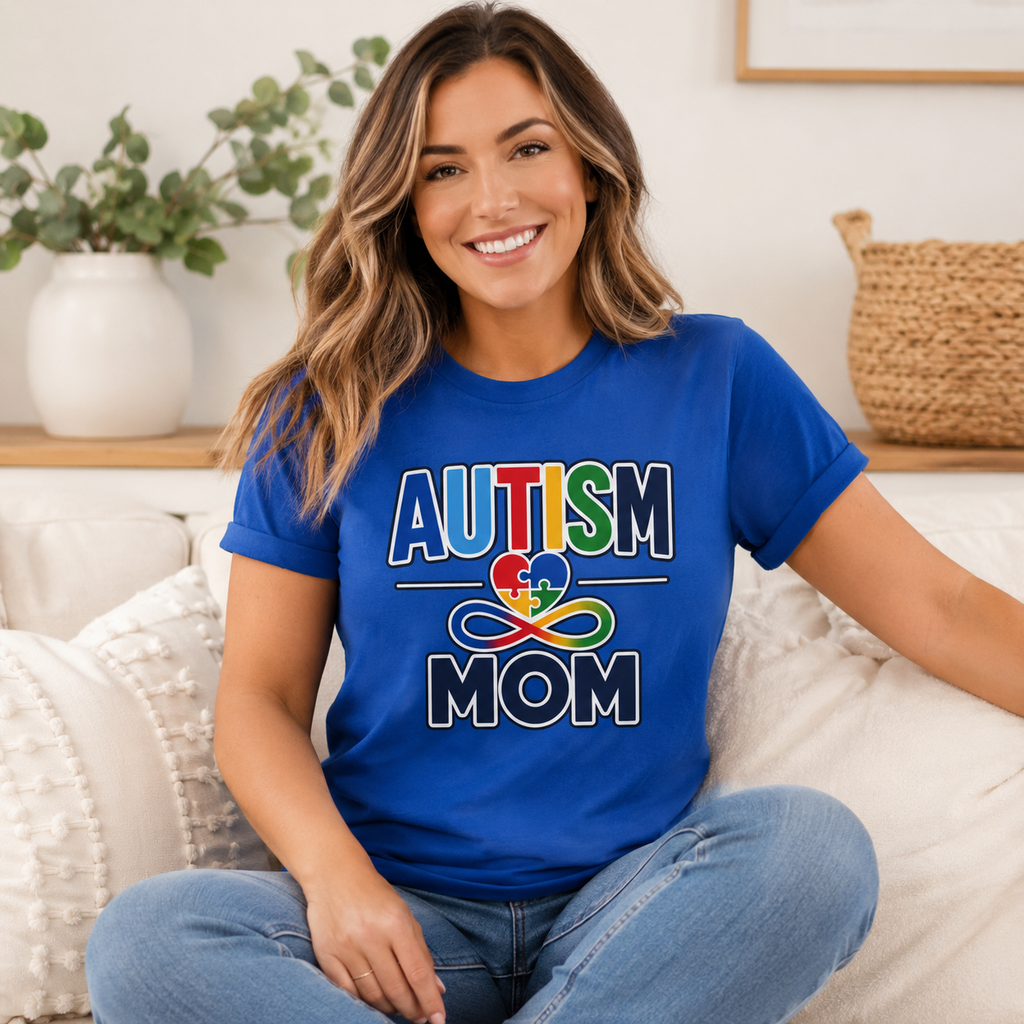 Autism Mom Heart Puzzle Infinity Shirt, Autism Awareness T-Shirt, Autism Acceptance Mom Gift, Neurodiversity Family Apparel