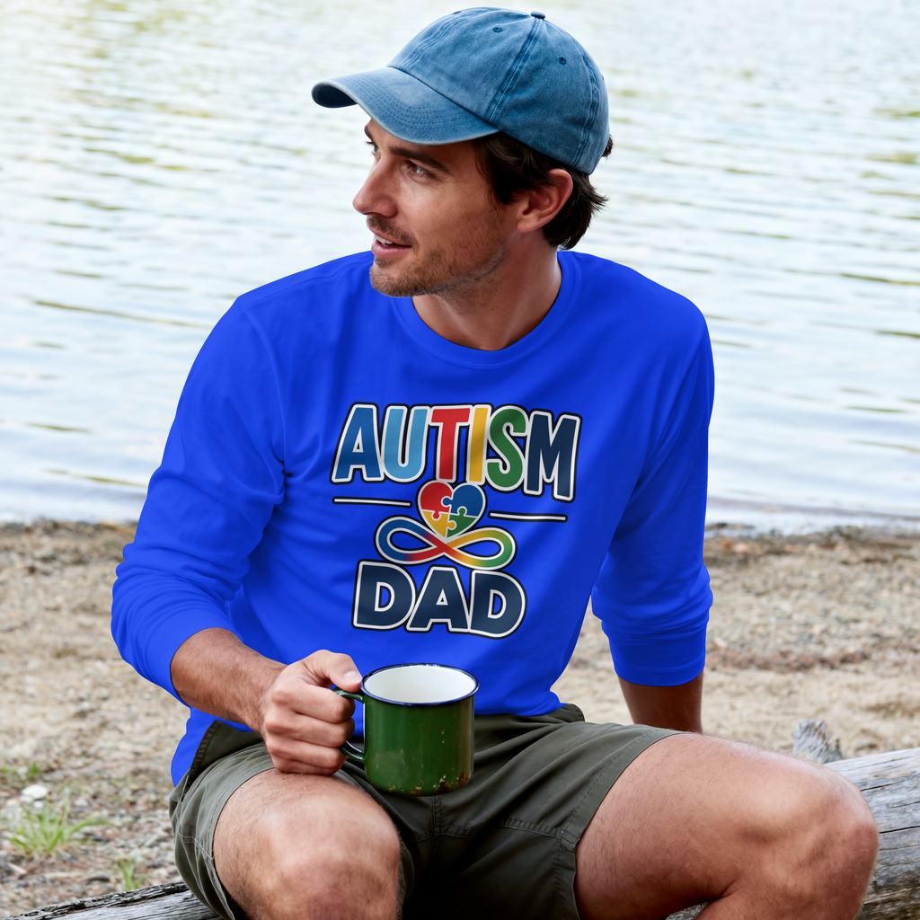 Autism Dad Heart Puzzle Infinity Shirt, Autism Awareness T-Shirt, Autism Acceptance Dad Gift, Neurodiversity Family Apparel