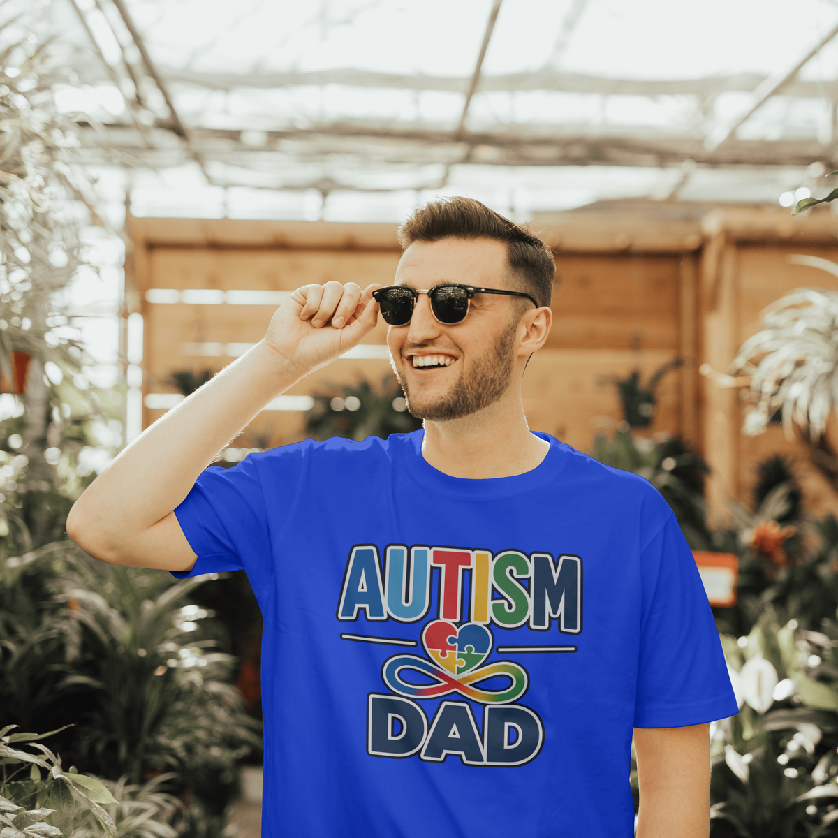 Autism Dad Heart Puzzle Infinity Shirt, Autism Awareness T-Shirt, Autism Acceptance Dad Gift, Neurodiversity Family Apparel