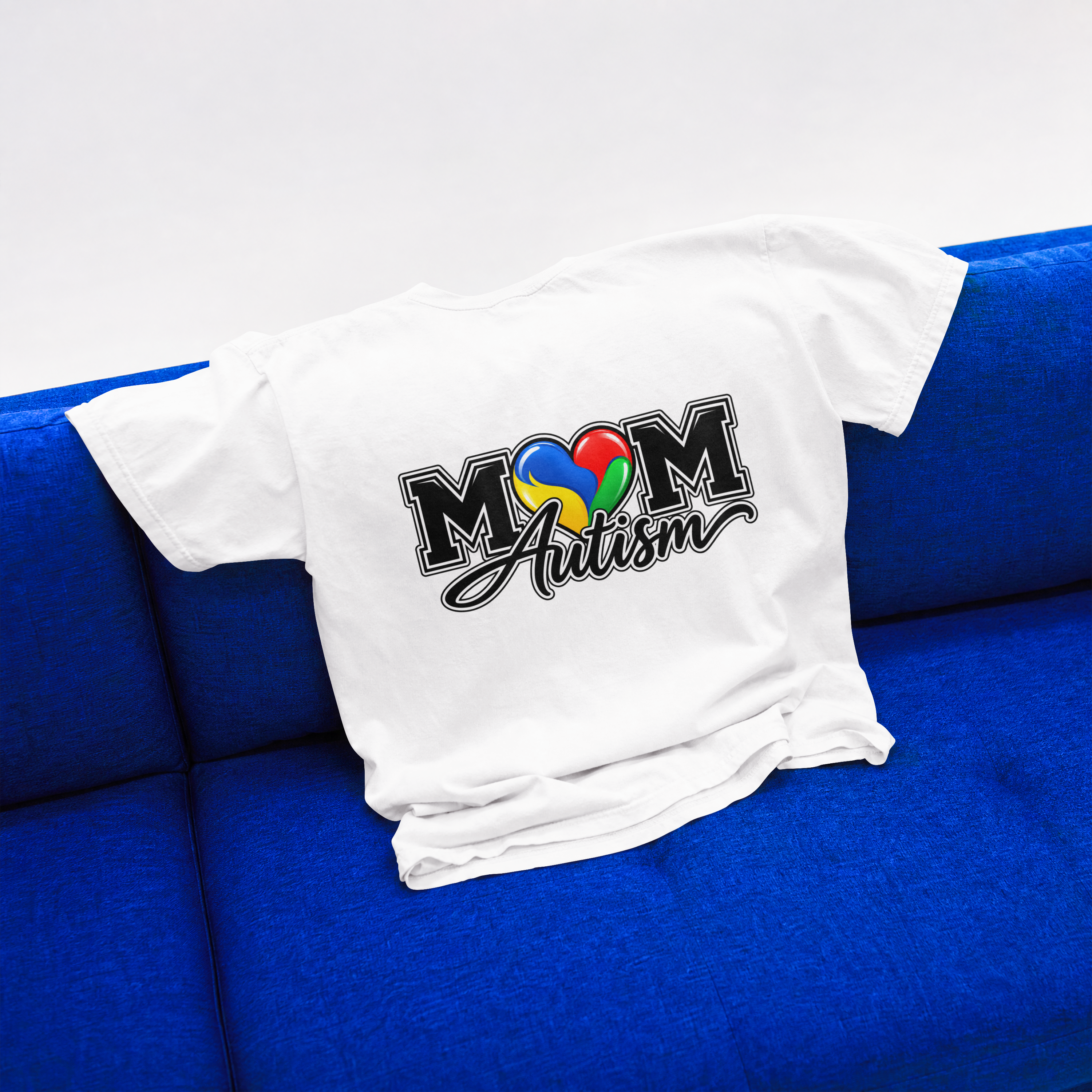 Mom Autism Heart T-Shirt, Autism Awareness Mom Tee, Autism Mom Gift Shirt, Autism Acceptance Family Apparel, Neurodiversity Gift