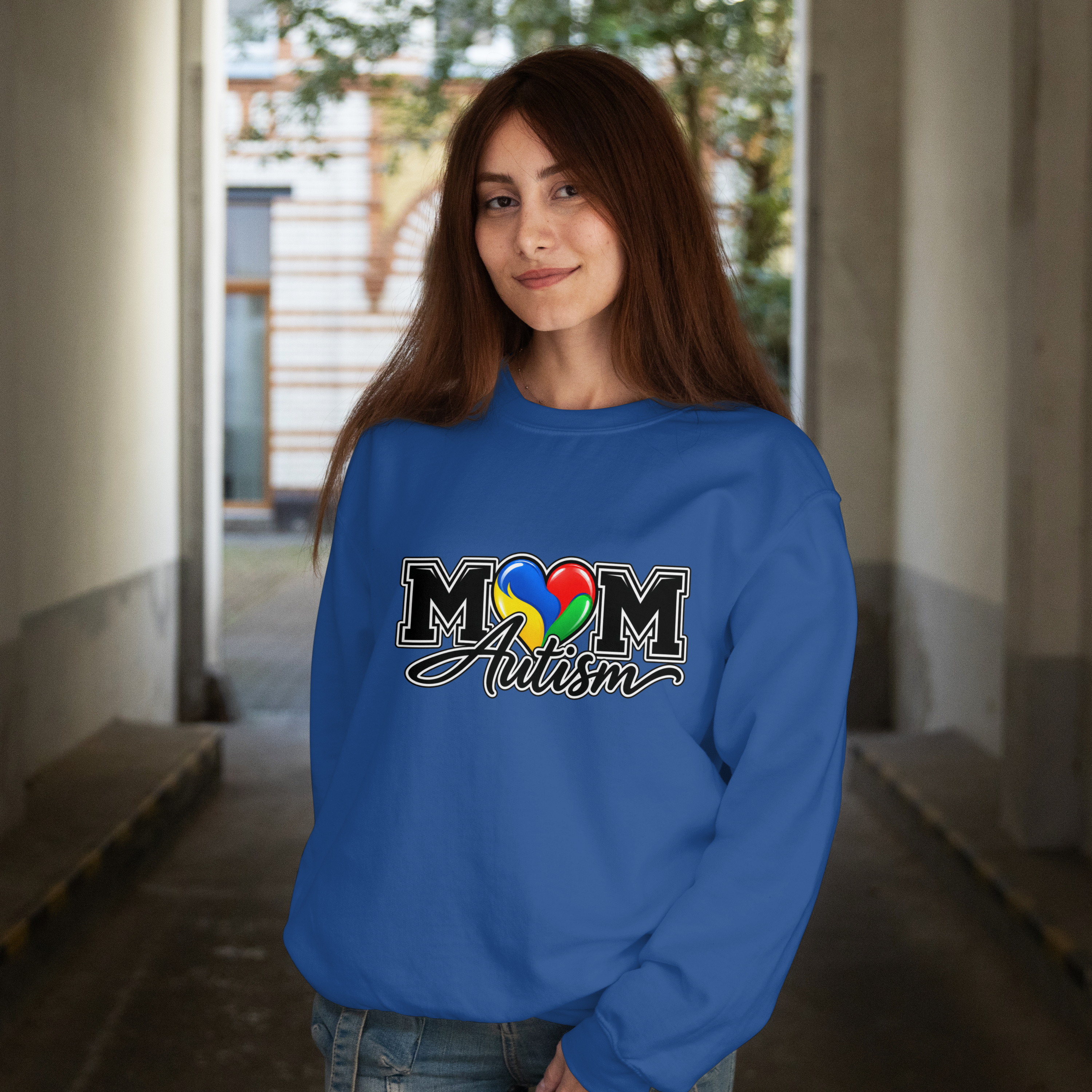 Mom Autism Crewneck, Puzzle Heart Awareness Sweatshirt, Autism Mom Gift Hoodie, Autism Acceptance Family Apparel