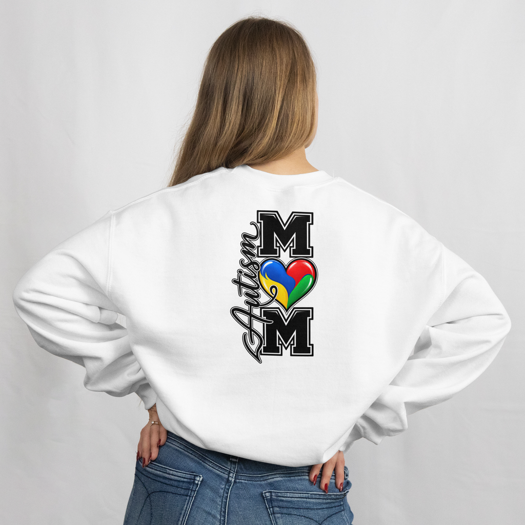 Autism Mom Crewneck, Puzzle Heart Awareness Sweatshirt, Autism Mom Gift Hoodie, Autism Acceptance Family Apparel