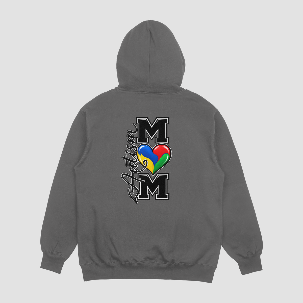 Autism Heart M Varsity Hoodie, Autism Awareness Sweatshirt, Autism Mom Gift Crewneck, Autism Acceptance Family Apparel