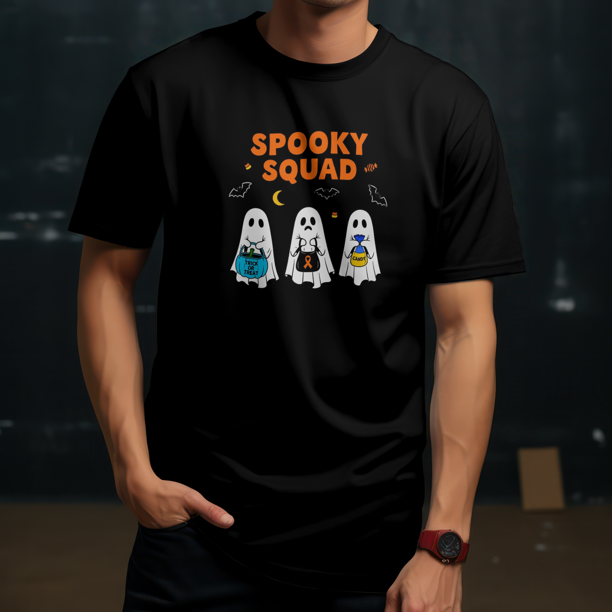 Spooky Squad Ghosts T-Shirt, Halloween Trick Or Treat Tee, Funny Halloween Family Shirt, Matching Halloween Group Costum