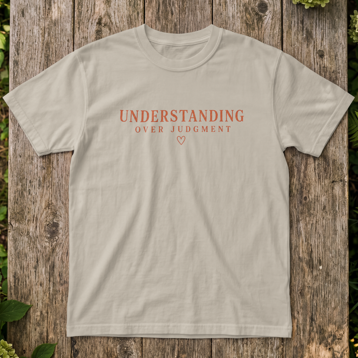 Understanding Over Judgment Tee, Compassion Message Shirt, Mental Health Awareness T-Shirt, Kindness Empathy Gift, Special Ed Teacher