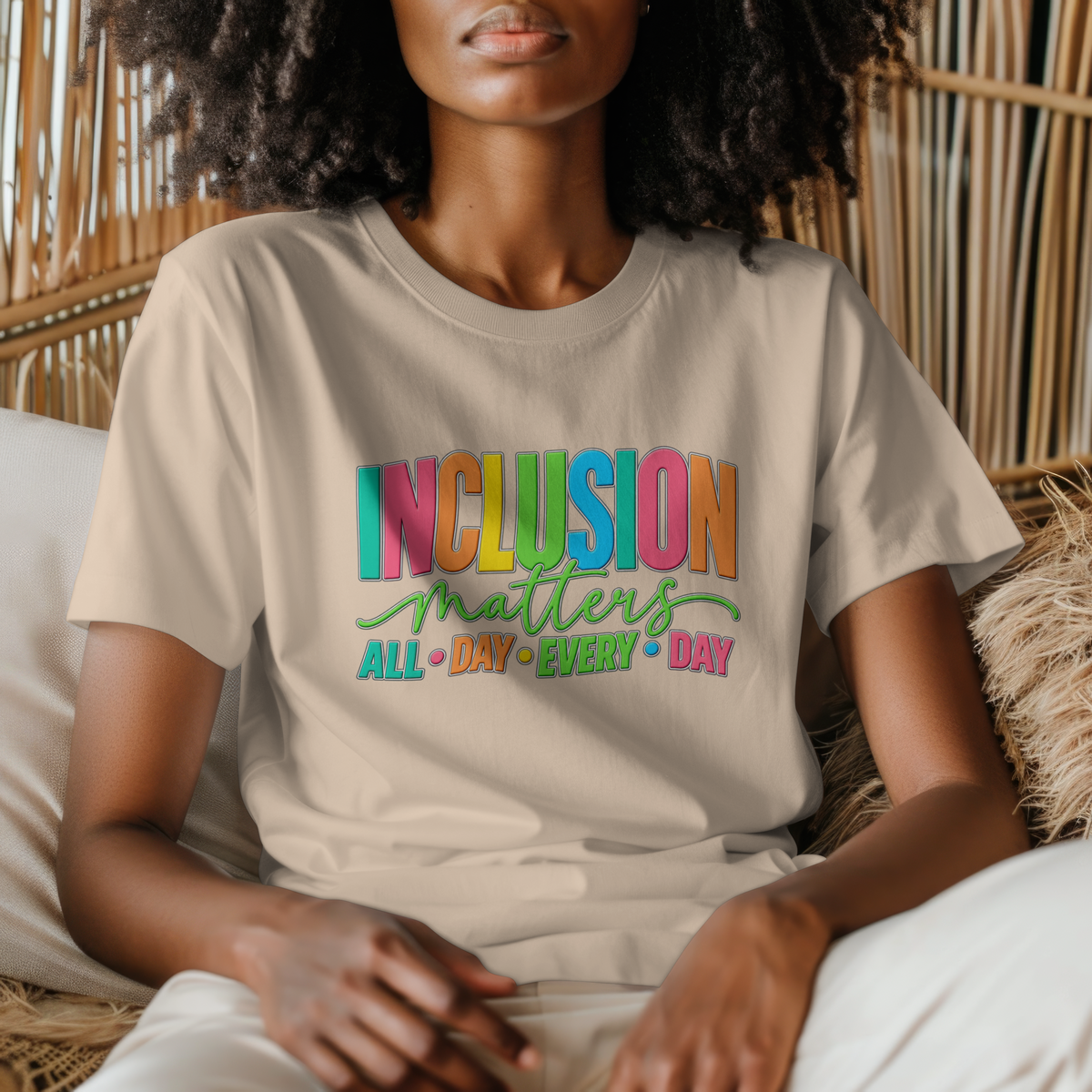 Inclusion Matters T-Shirt | Colorful Pride Graphic Tee | Inclusive Community Shirt | Diversity Awareness Gift