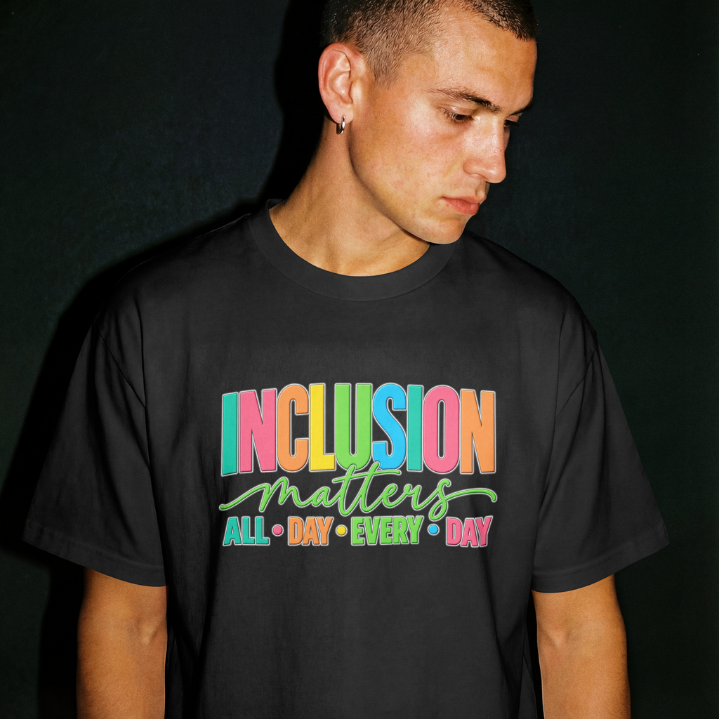 Inclusion Matters T-Shirt | Colorful Pride Graphic Tee | Inclusive Community Shirt | Diversity Awareness Gift