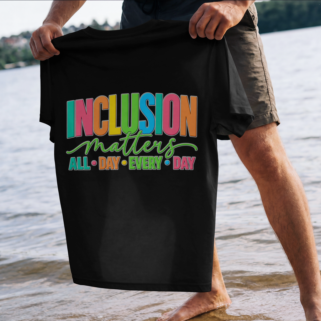 Inclusion Matters T-Shirt | Colorful Pride Graphic Tee | Inclusive Community Shirt | Diversity Awareness Gift