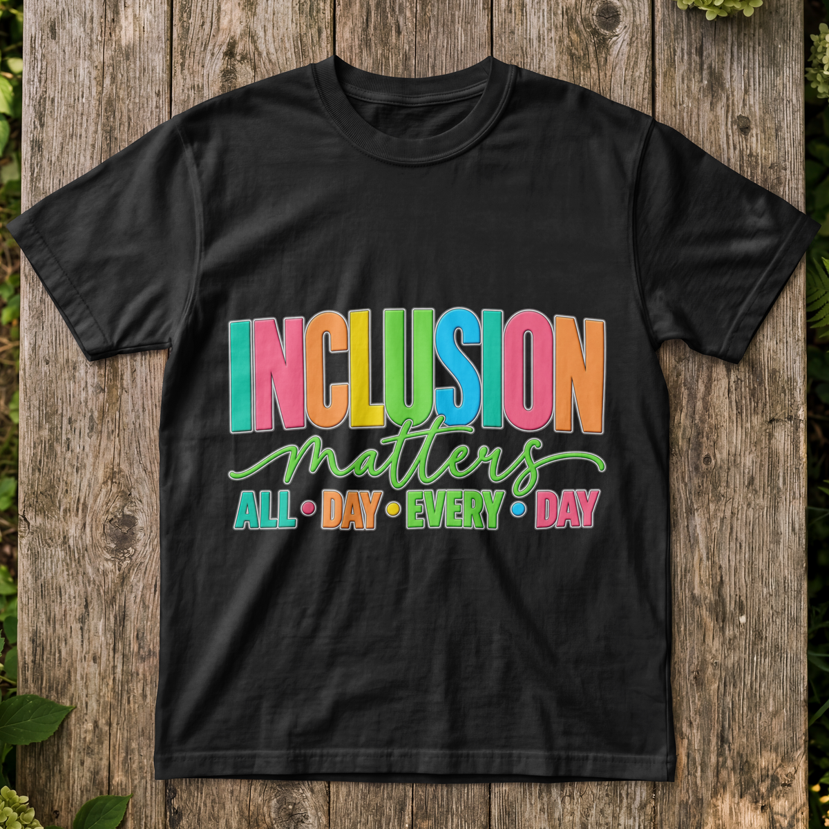 Inclusion Matters T-Shirt | Colorful Pride Graphic Tee | Inclusive Community Shirt | Diversity Awareness Gift