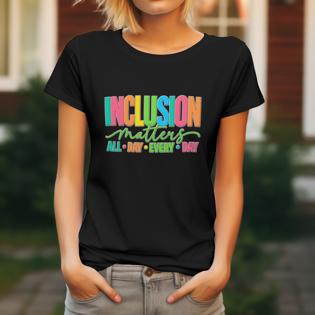Inclusion Matters T-Shirt | Colorful Pride Graphic Tee | Inclusive Community Shirt | Diversity Awareness Gift