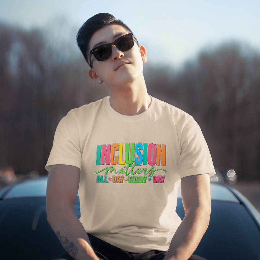 Inclusion Matters T-Shirt | Colorful Pride Graphic Tee | Inclusive Community Shirt | Diversity Awareness Gift