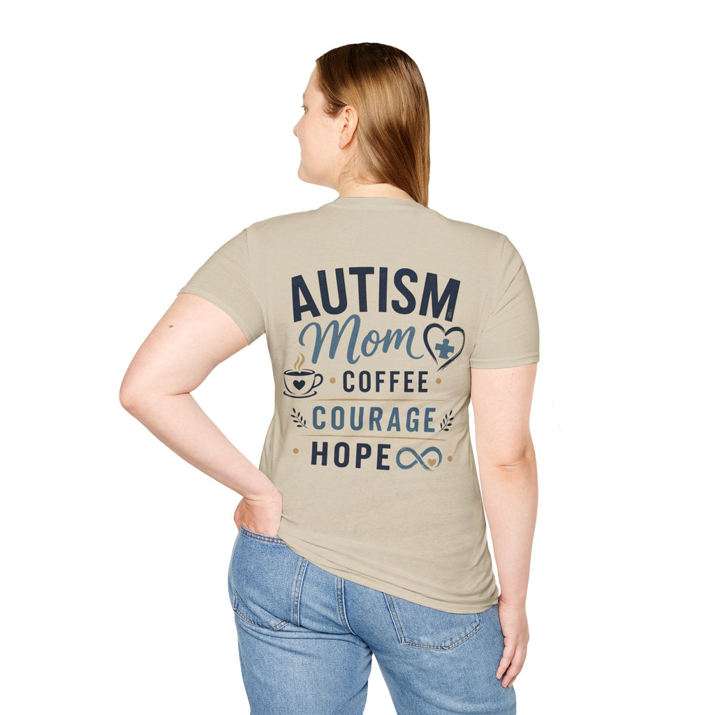Autism Mom Shirt | Coffee Courage Hope Tee | Autism Mama T-Shirt | Special Needs Mom Gift | Autism Awareness Apparel | Neurodiversity