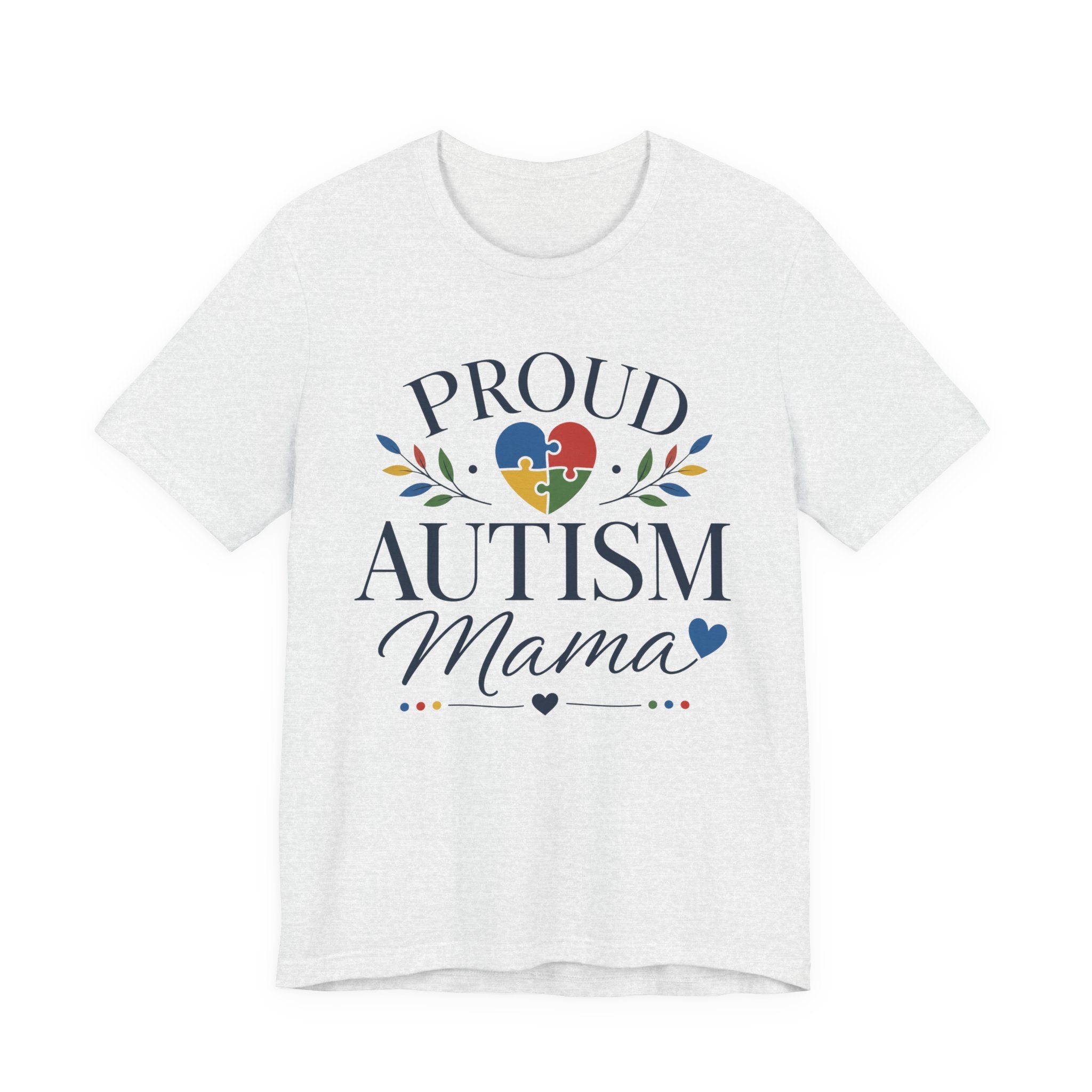 Proud Autism Mama T-Shirt | Puzzle Heart Mom Tee