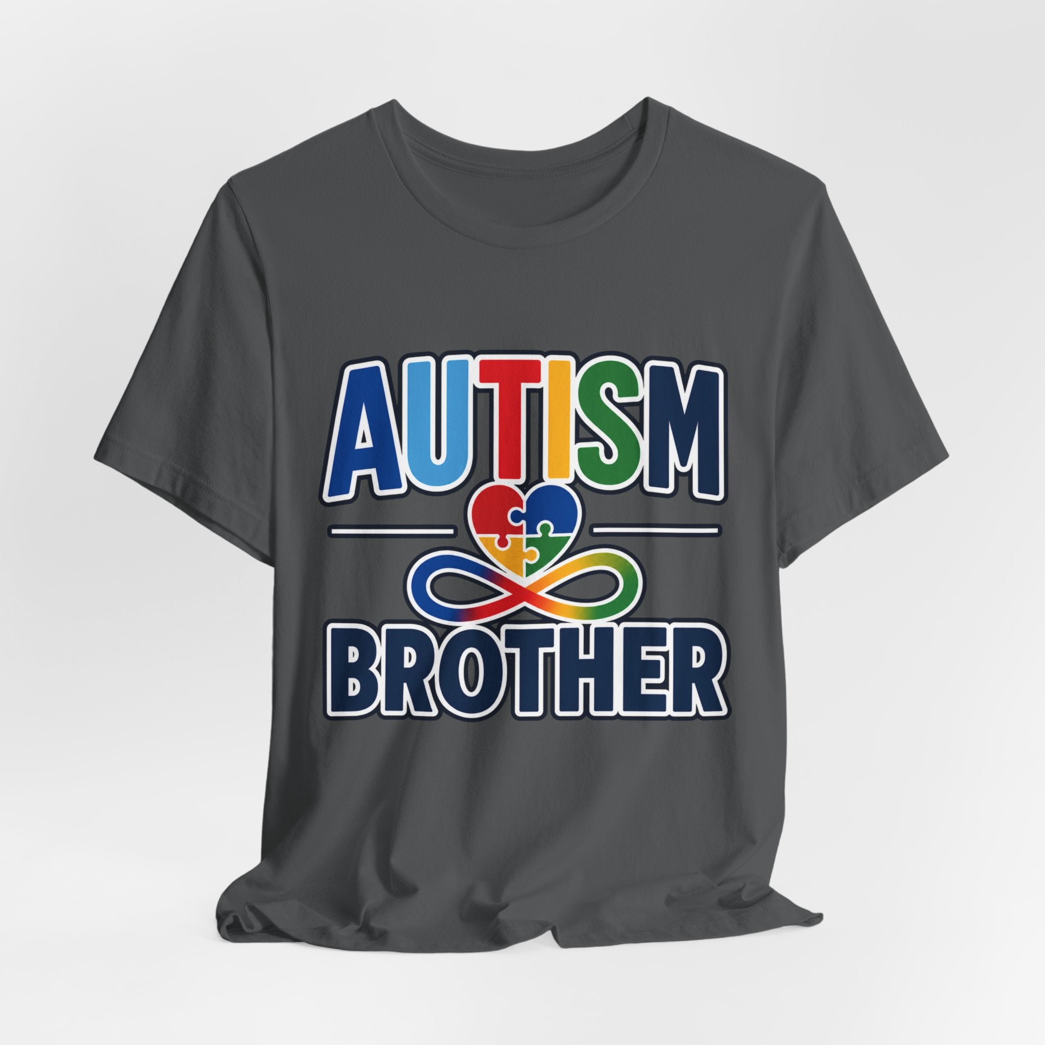 Autism Brother Shirt | Puzzle Heart Infinity T-Shirt | Proud Autism Sibling Tee | Autism Awareness & Acceptance Gift for Brother