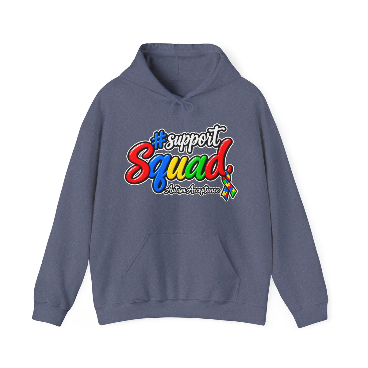 Support Squad Hoodie, Rainbow Autism Awareness Sweatshirt, Autism Acceptance Crewneck, Matching Family Autism Squad Gift
