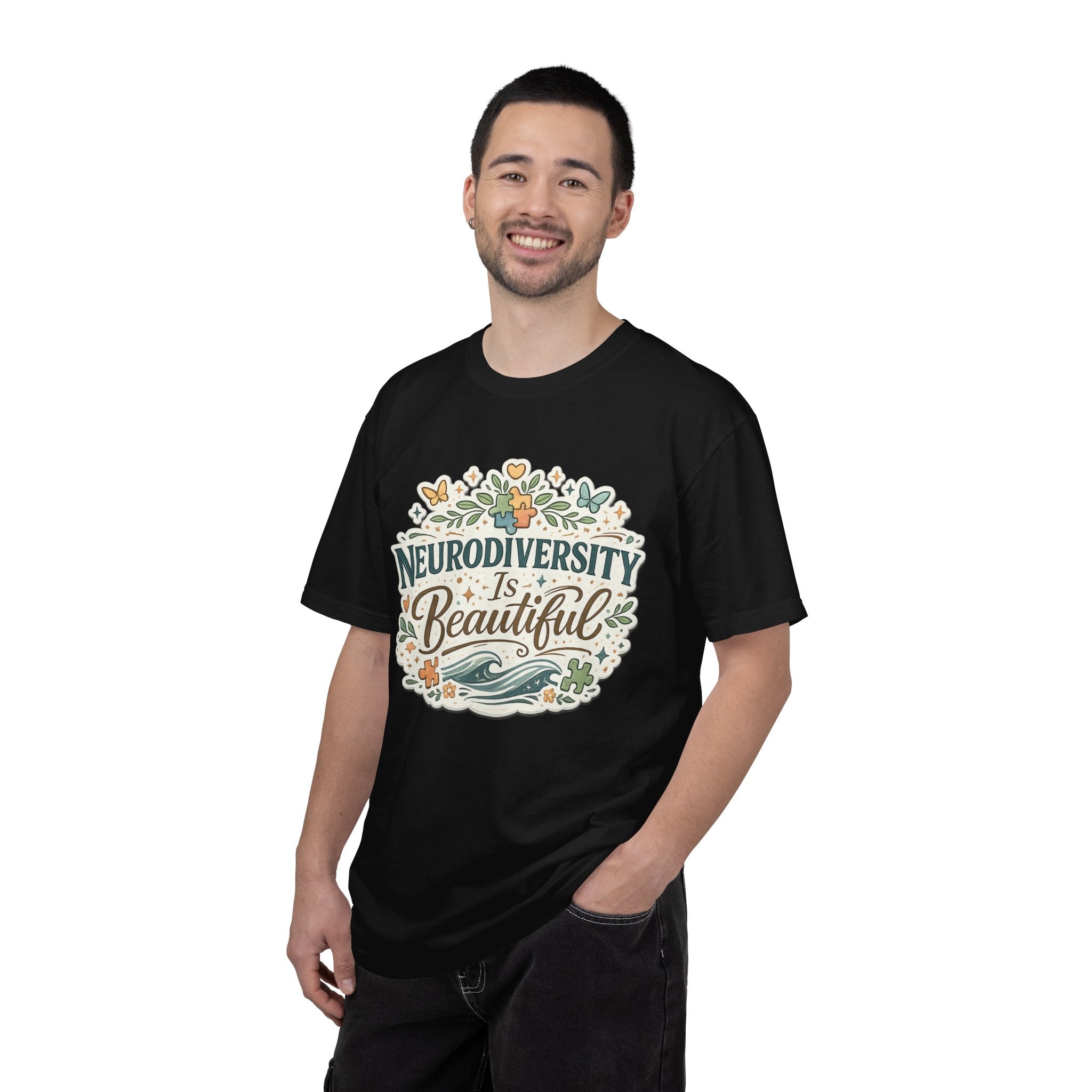 Neurodiversity Is Beautiful T-shirt | Floral Wave Awareness Tee