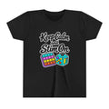 Keep Calm and Stim On Youth Shirt Autism Sensory T Shirt Neurodivergent Kids Tee Fidget Toy Gift Special Needs Awareness