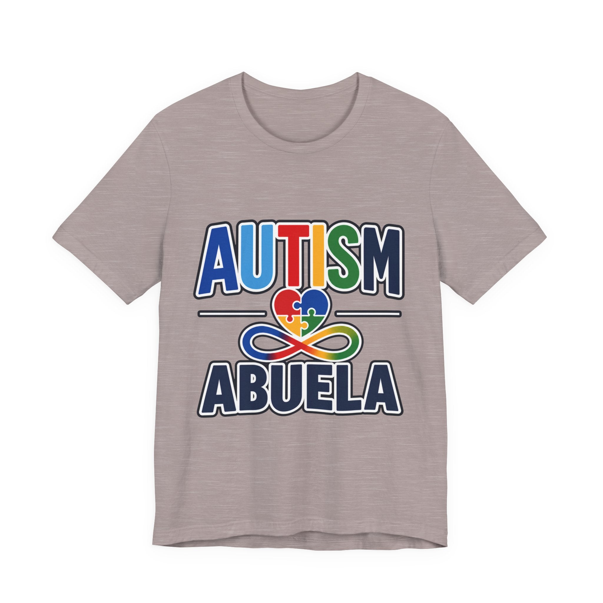Autism Abuela Shirt | Spanish Autism Grandma T-Shirt | Puzzle Heart Infinity Design | Autism Awareness & Acceptance Gift