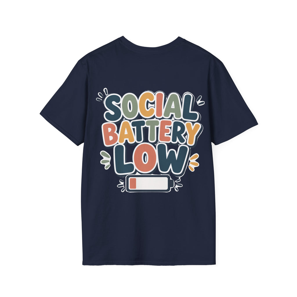 Social Battery Low Shirt | Introvert Tee | Funny Social Anxiety Shirt | Neurodivergent Apparel | ADHD Autism Mental Health Gift