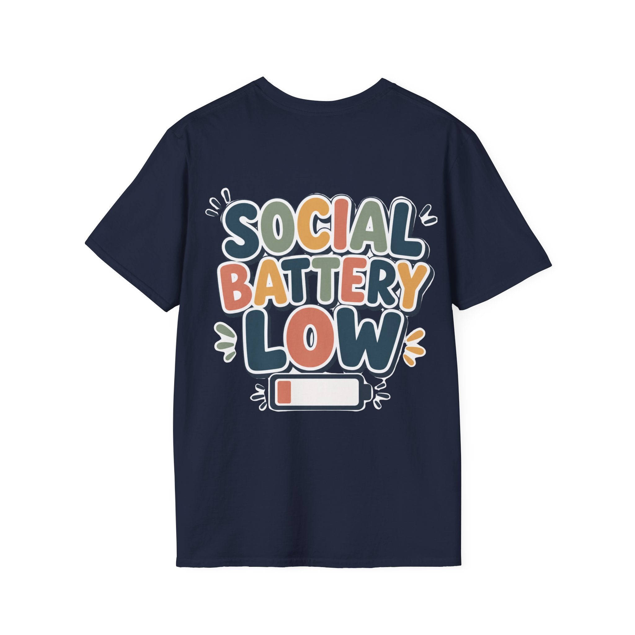 Social Battery Low Shirt | Introvert Tee | Funny Social Anxiety Shirt | Neurodivergent Apparel | ADHD Autism Mental Health Gift