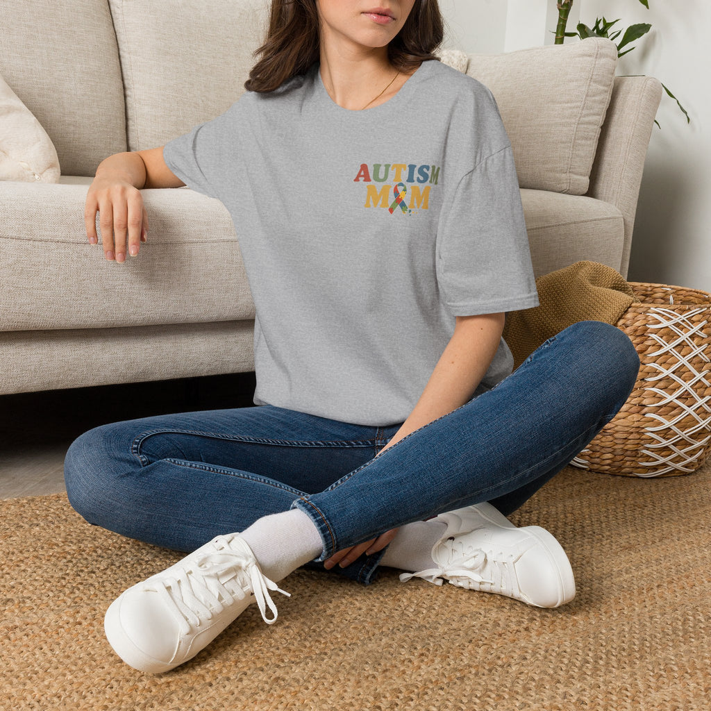 Autism Mom T-Shirt | Autism Awareness Ribbon, Supportive Mom Tee