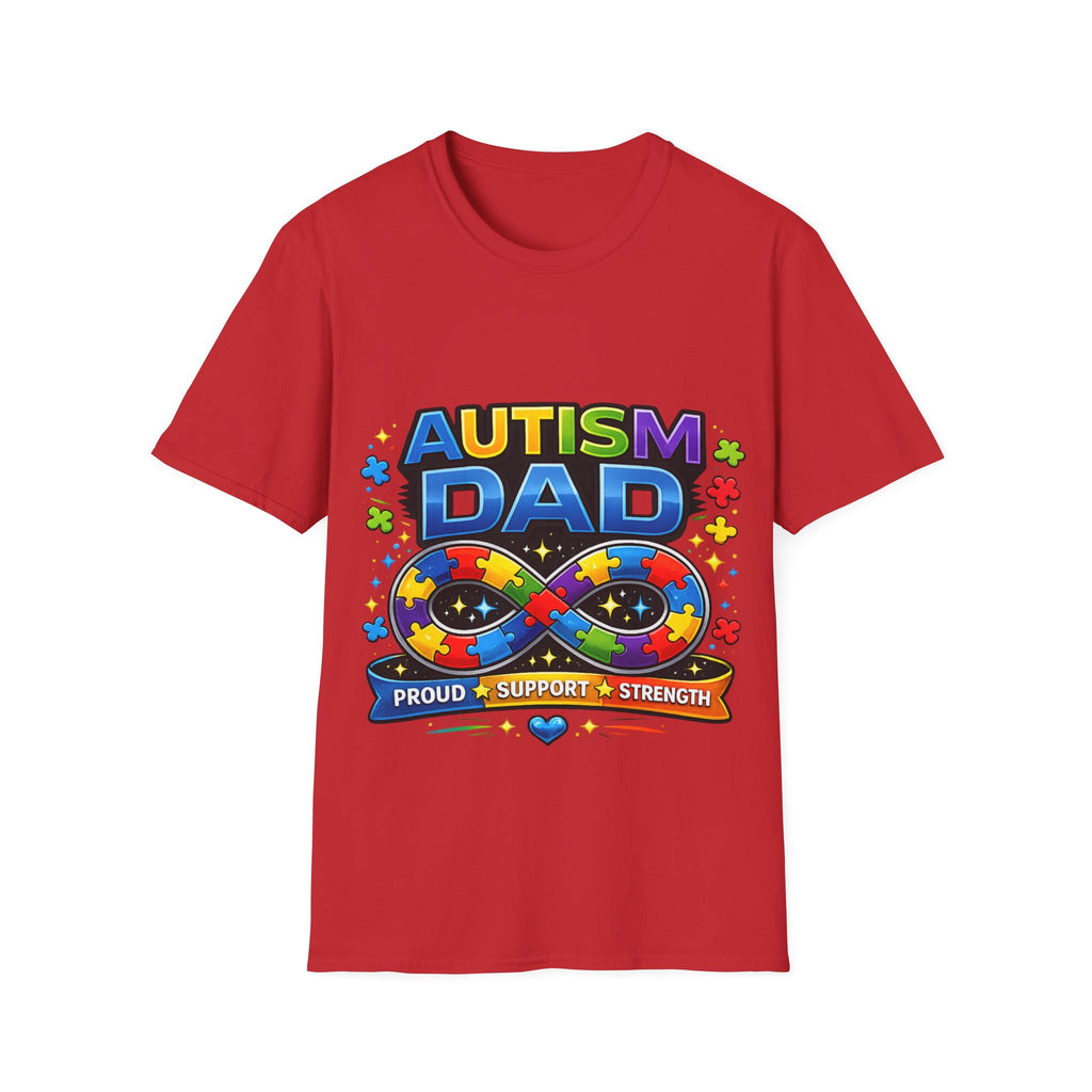 Autism Dad Shirt | Proud Autism Father Tee | Infinity Puzzle Ribbon T-Shirt | Autism Awareness Gift for Dad | Neurodiversity Support