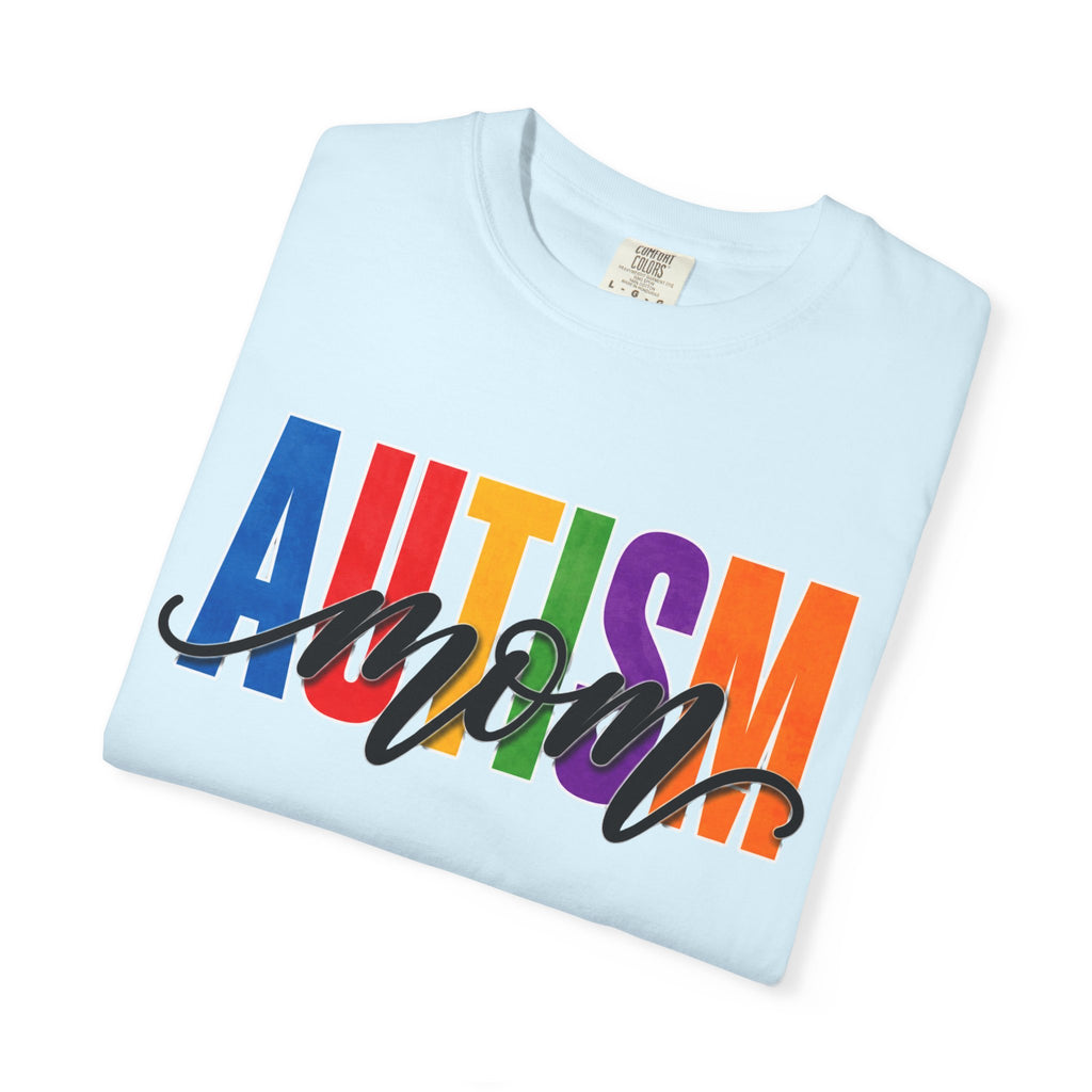 Autism Mom Shirt Autism Mom T Shirt Rainbow Block Letter Tee Script Mom Graphic Autism Awareness Autism Acceptance Gift for Mom