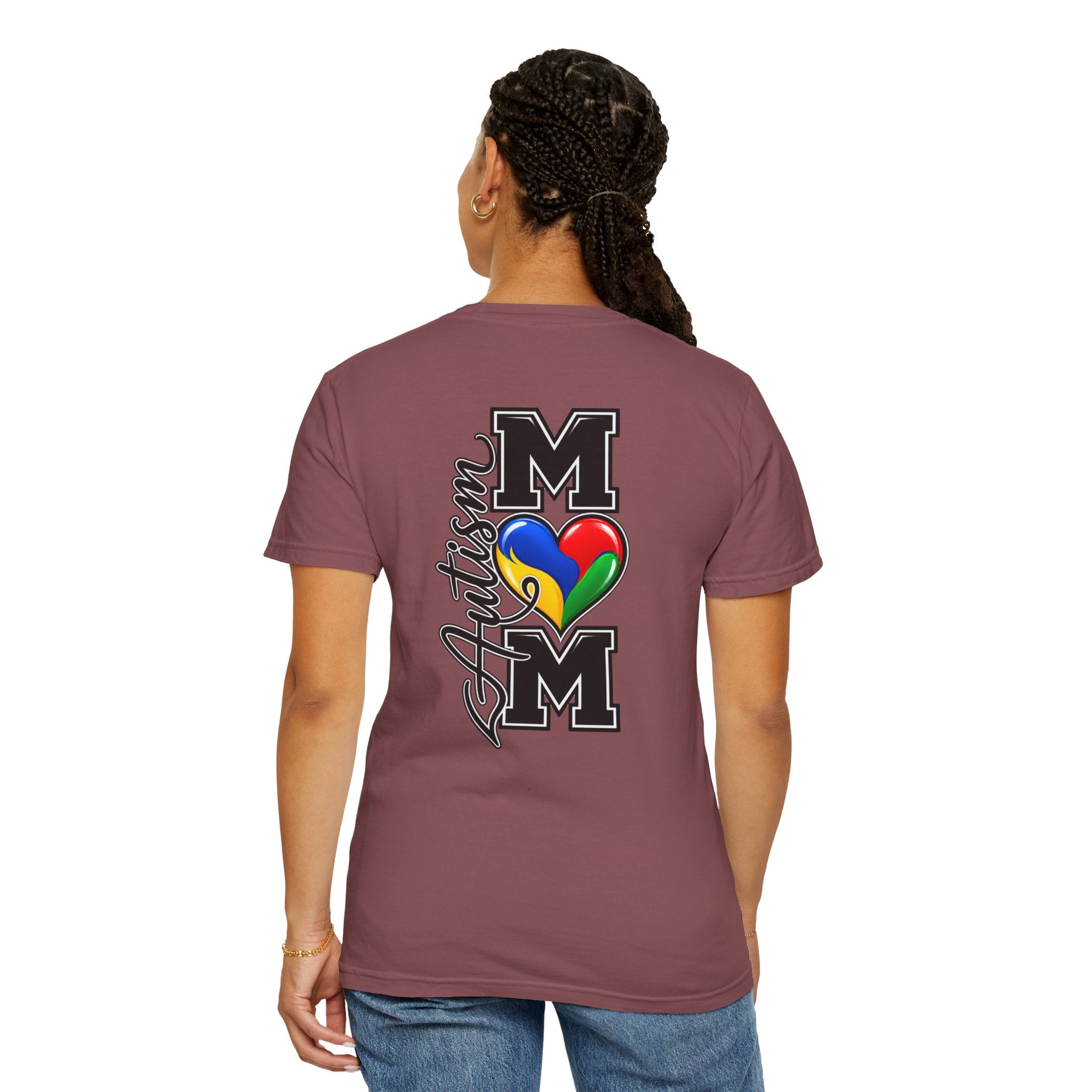 Autism Mom T-Shirt, Letter M Puzzle Heart Shirt, Autism Awareness Mom Tee, Autism Acceptance Gift, Neurodiversity Family Apparel