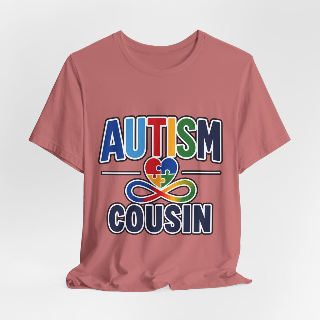 Autism Cousin Shirt | Proud Autism Cousin T-Shirt | Puzzle Heart Infinity Design | Autism Awareness & Acceptance Gift | Special Needs Family Apparel Tee